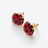 Trèfle Gold Plated Earrings, 무지개 빛깔의 빨간색