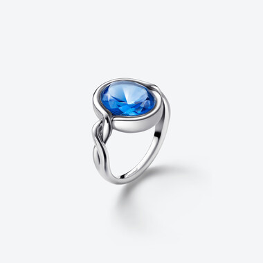 Croisé Silberner Ring,