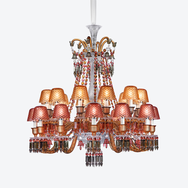 Zénith Faunacrystopolis Chandelier Pink & Champagne (24L), 