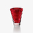 Eye Oval Vase S, Red