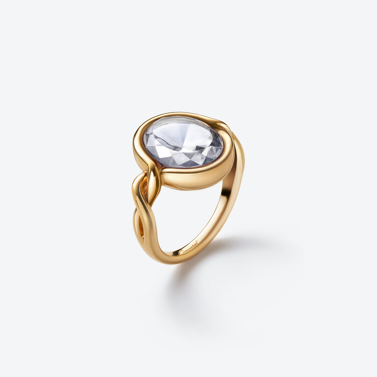 Bague Croisé Vermeil, Clair