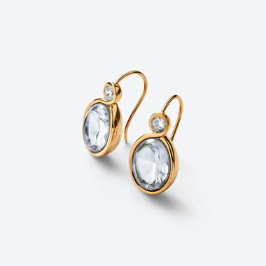 Boucles d'Oreilles Croisé Vermeil,