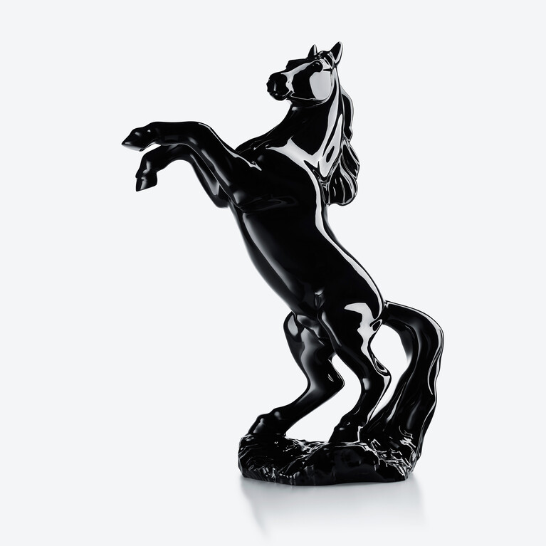 Sculpture Cheval Pégasus, Noir