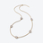 Croisé Gold Plated Long Necklace, Clear