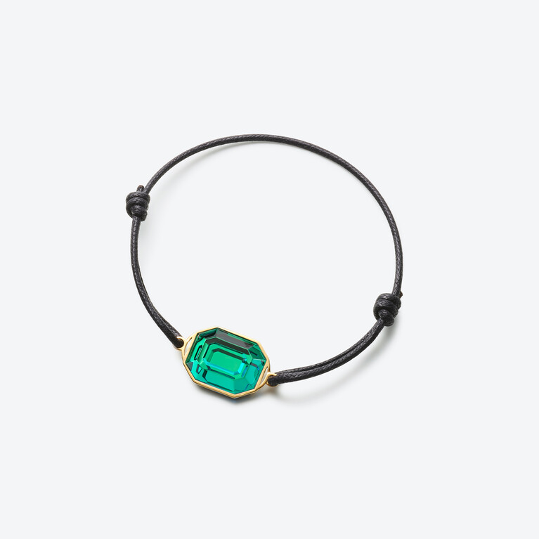 Bracelet Harcourt Vermeil, Scarabée Vert Bleu