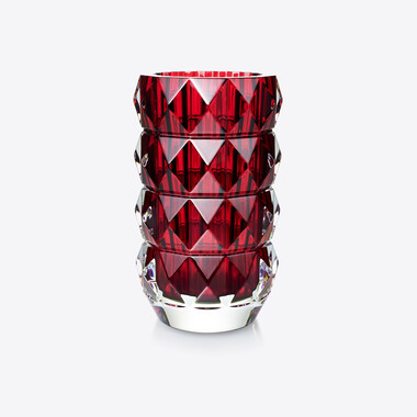 Louxor Runde Vase M, Rot