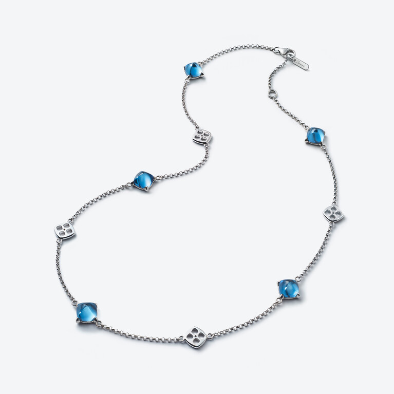 Mini Collier Médicis, Bleu Riviera