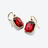 Boucles d'Oreilles Harcourt Vermeil, Rouge Miroir