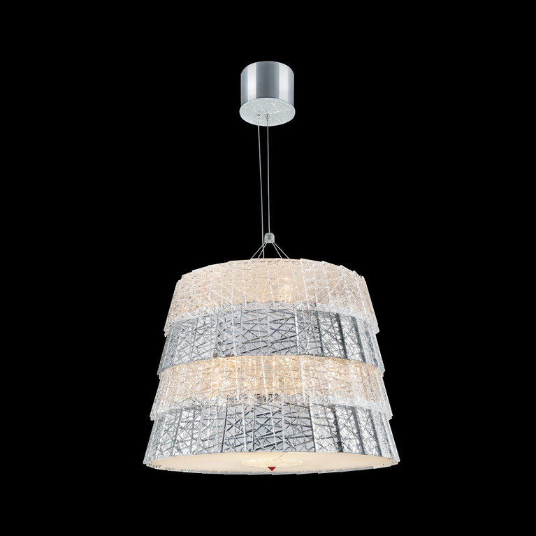 Tuile de Cristal Chandelier Frozen, Silber