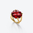 Trèfle Gold Plated Ring, 무지개 빛깔의 빨간색