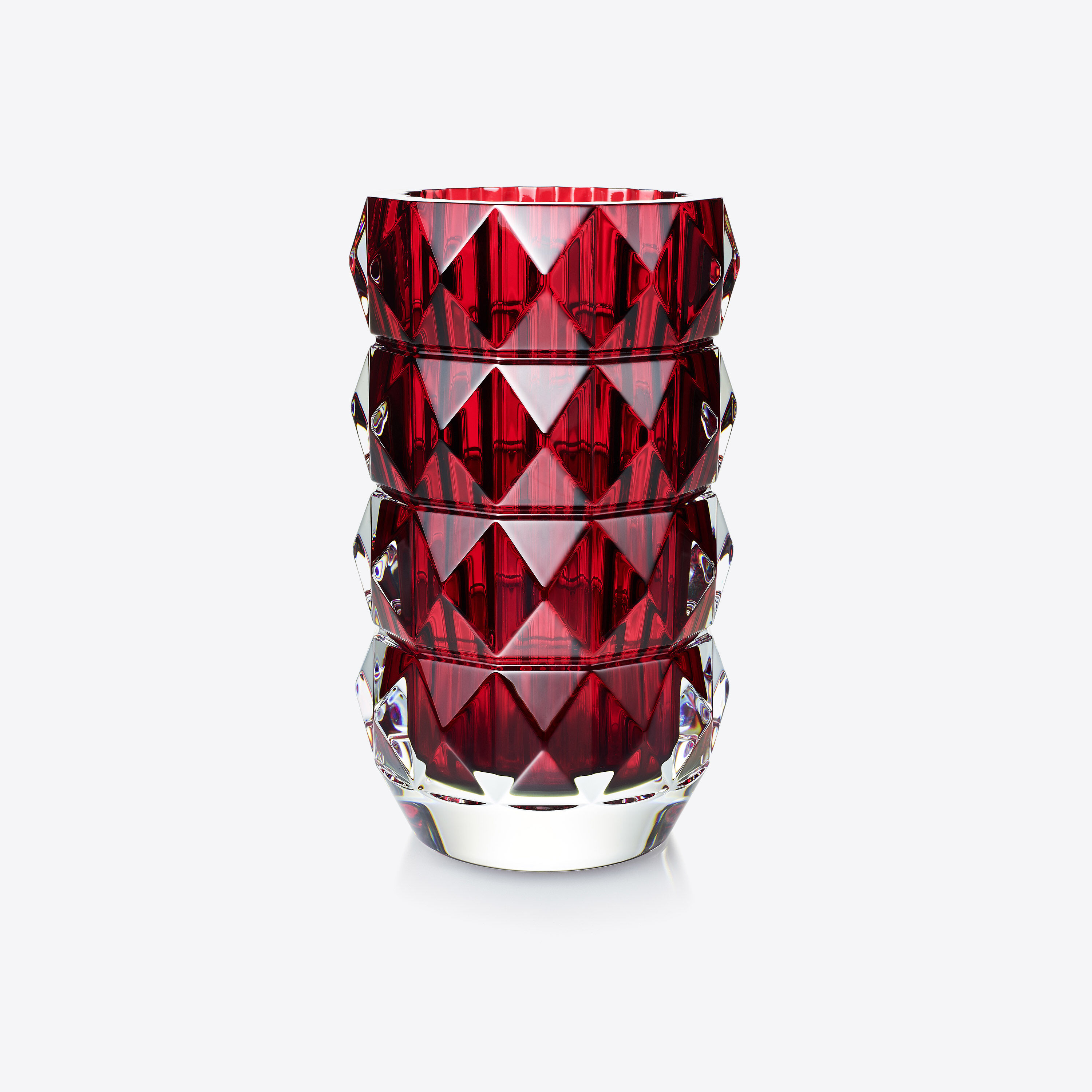 限定価格N734 Baccarat バカラ クリスタル ルクソール ベース 花瓶 飾壷 クリスタルガラス