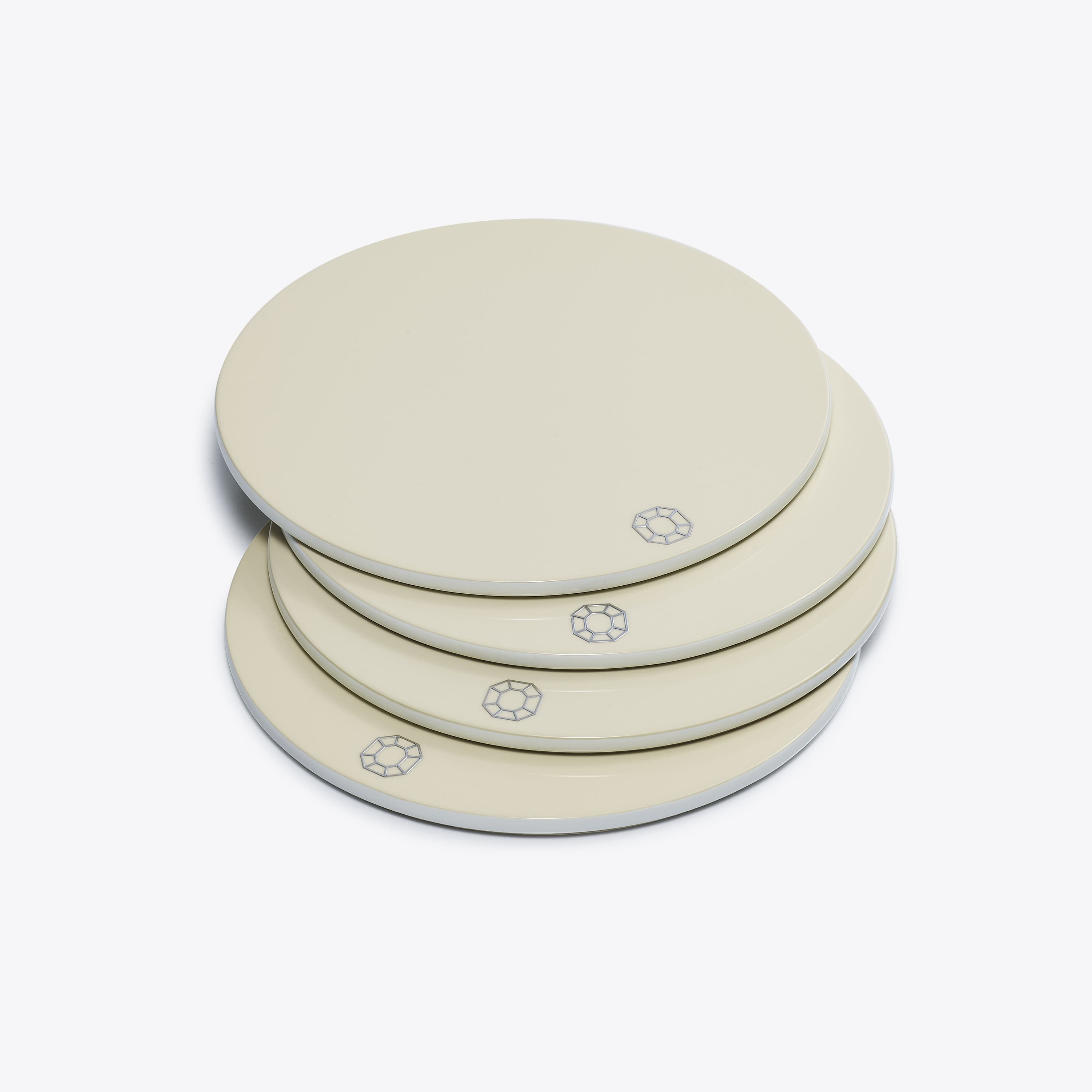 Octogone Coasters Ivory Baccarat