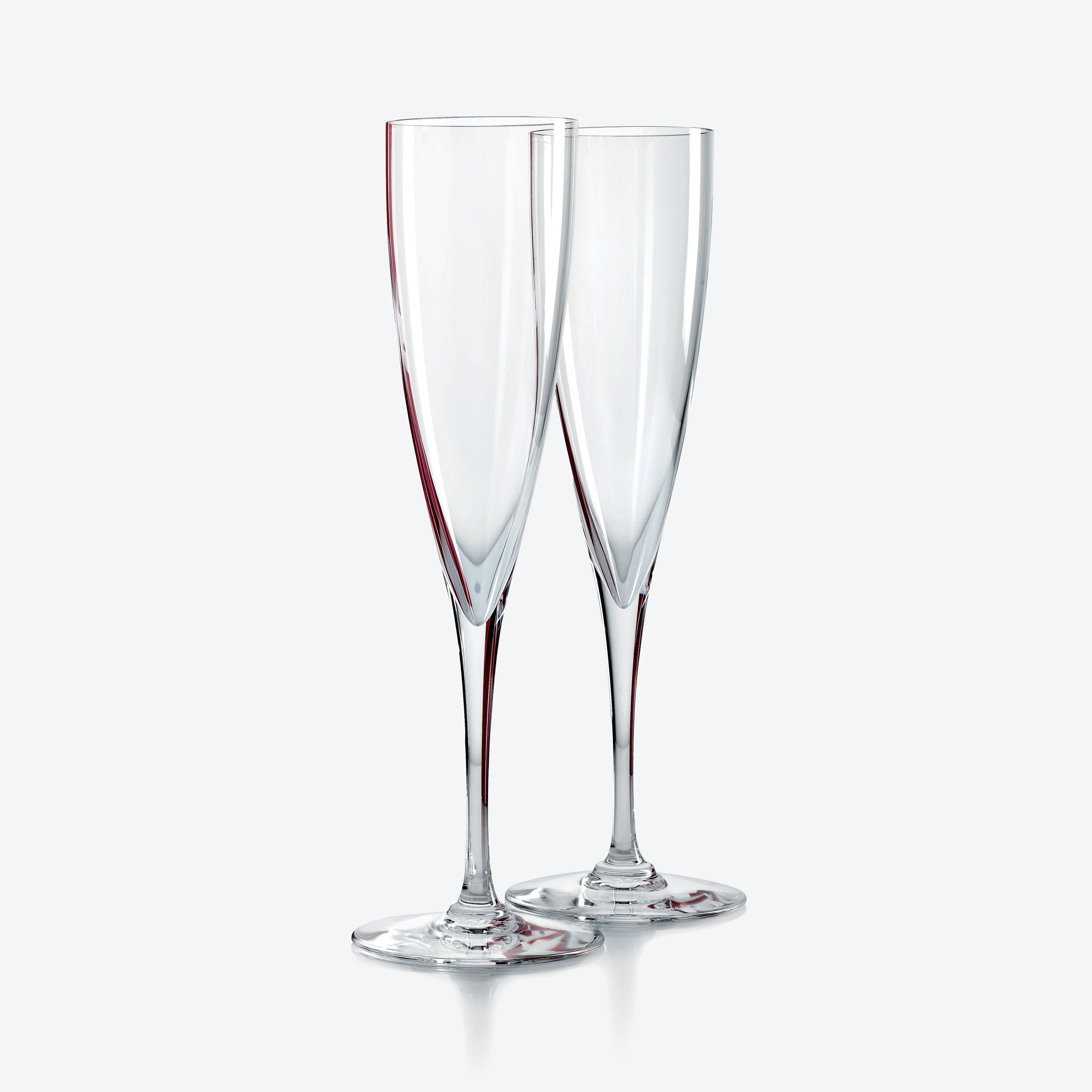 クリスタルガラスペア2脚☆美品　バカラ TAITTINGER テタンジェ　シャンパン フルートグラス