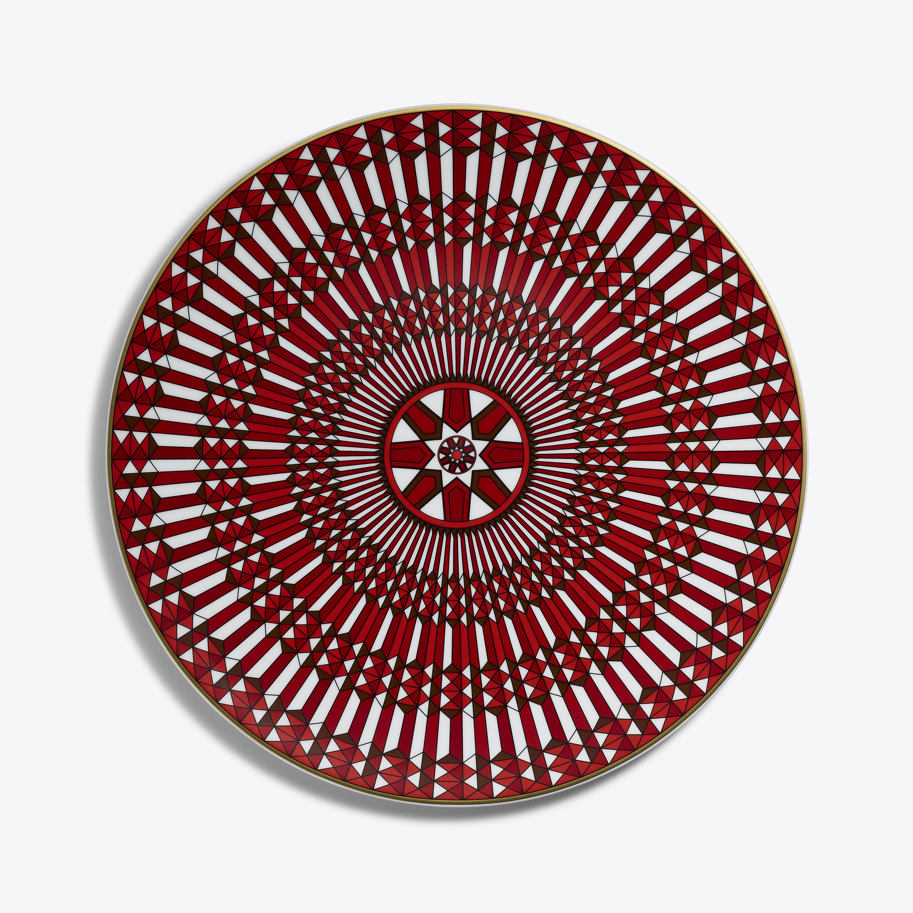 Arcadia Red Show Plate  Baccarat