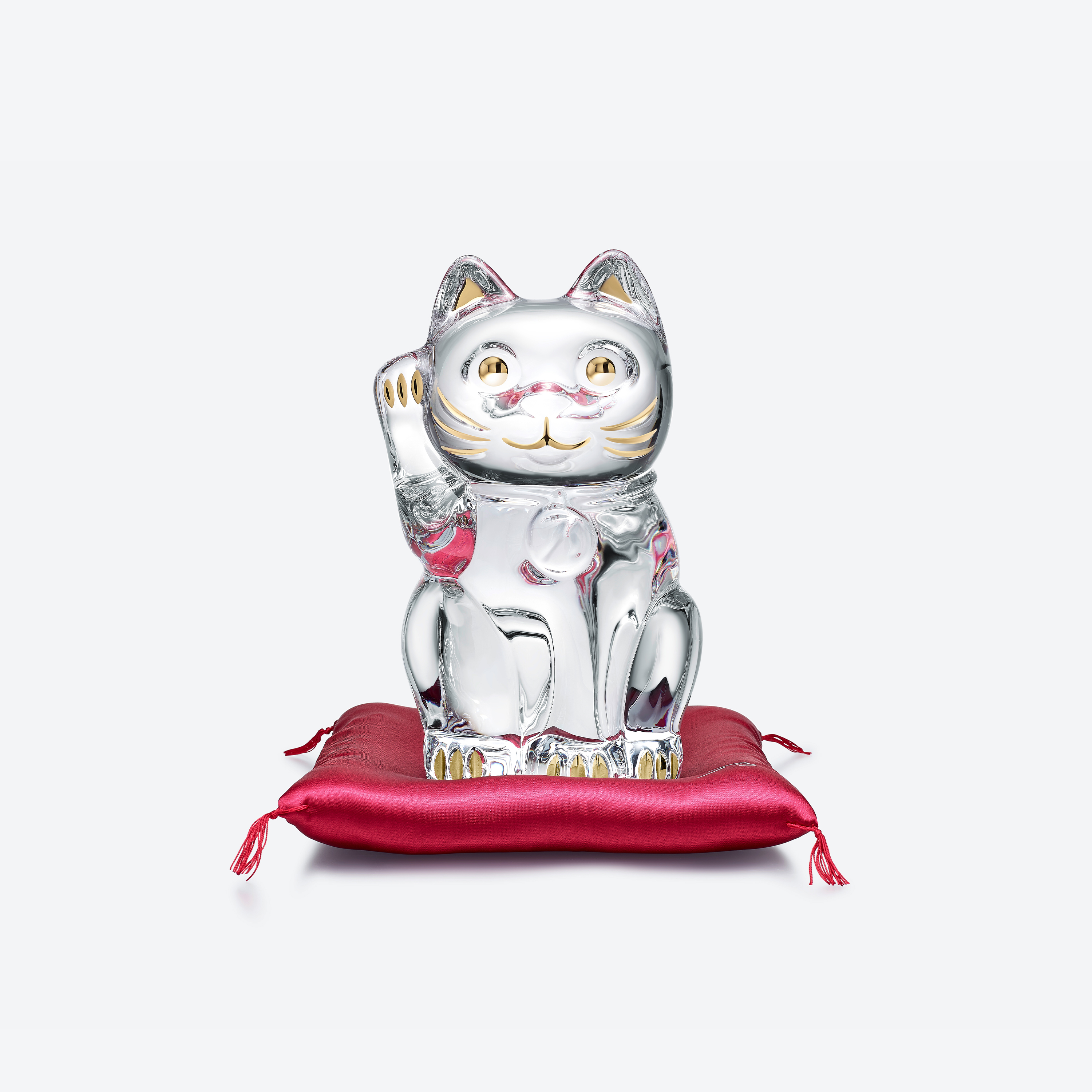 【お得人気SALE】(☆BM)Baccarat/バカラ クリスタルガラス(0113-⑥)まねき猫 招き猫 LUCKY CAT 動物 置物 オブジェ ラッキーキャット バカラ