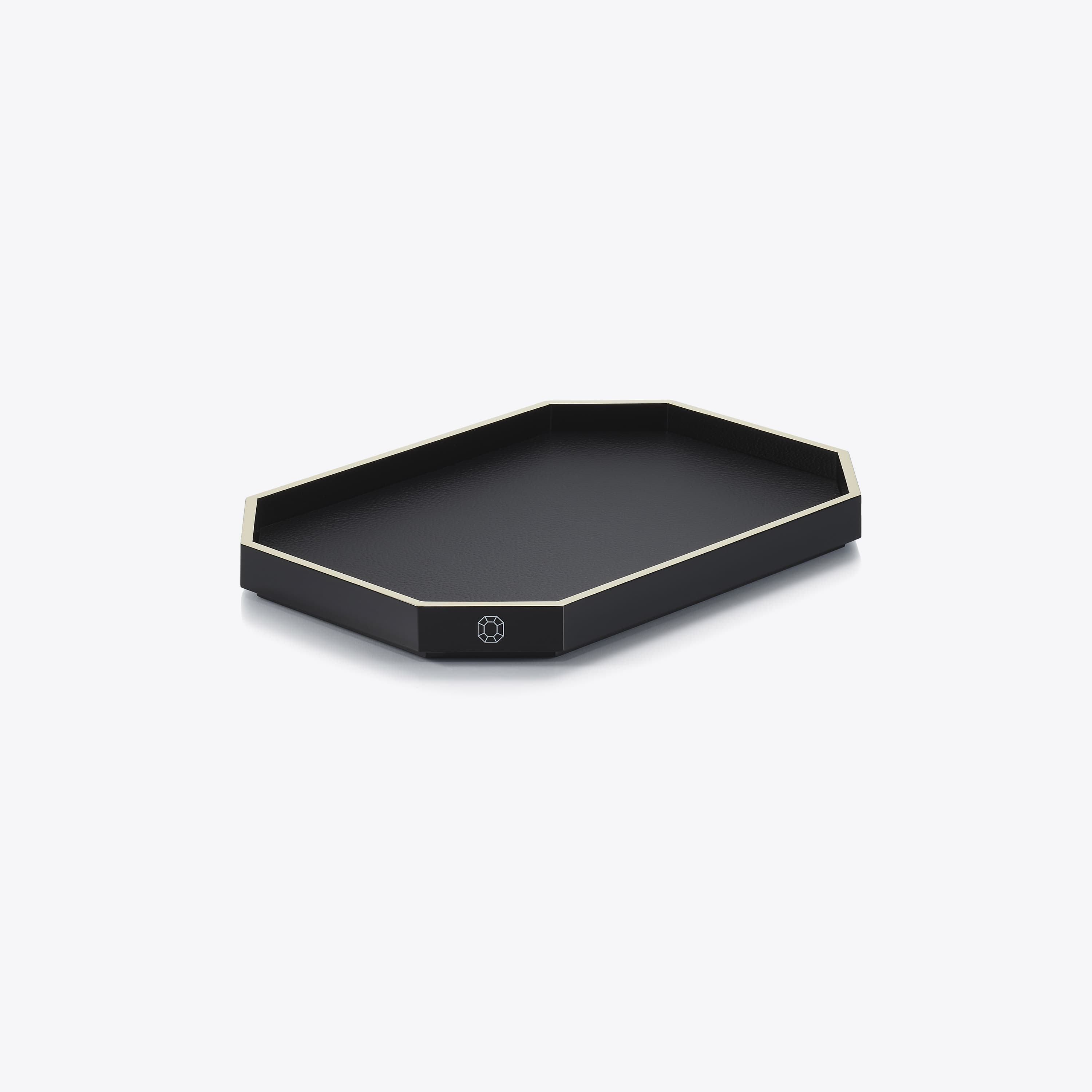 Octogone Tray S Black Baccarat