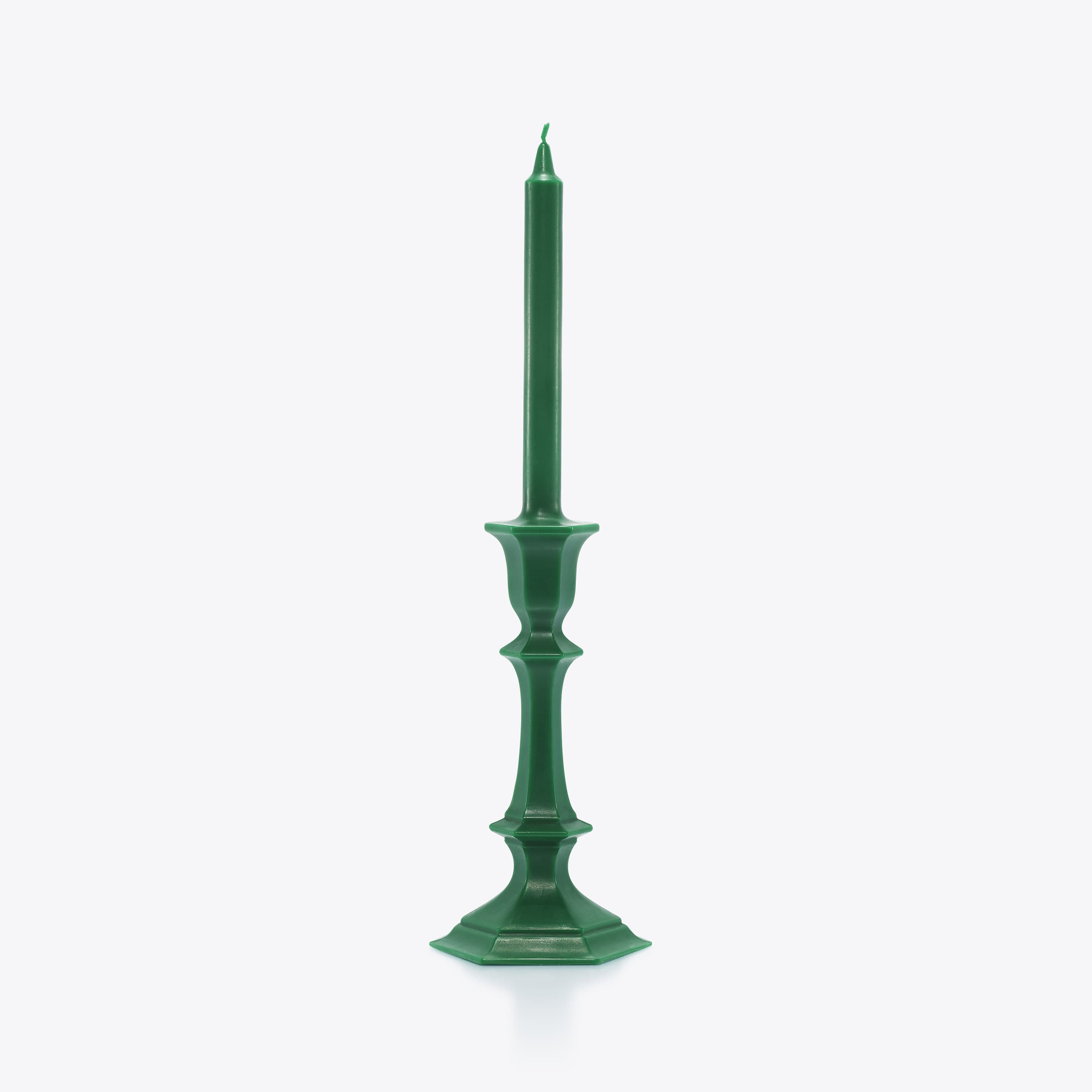 Harcourt Candlestick Candle Green Baccarat