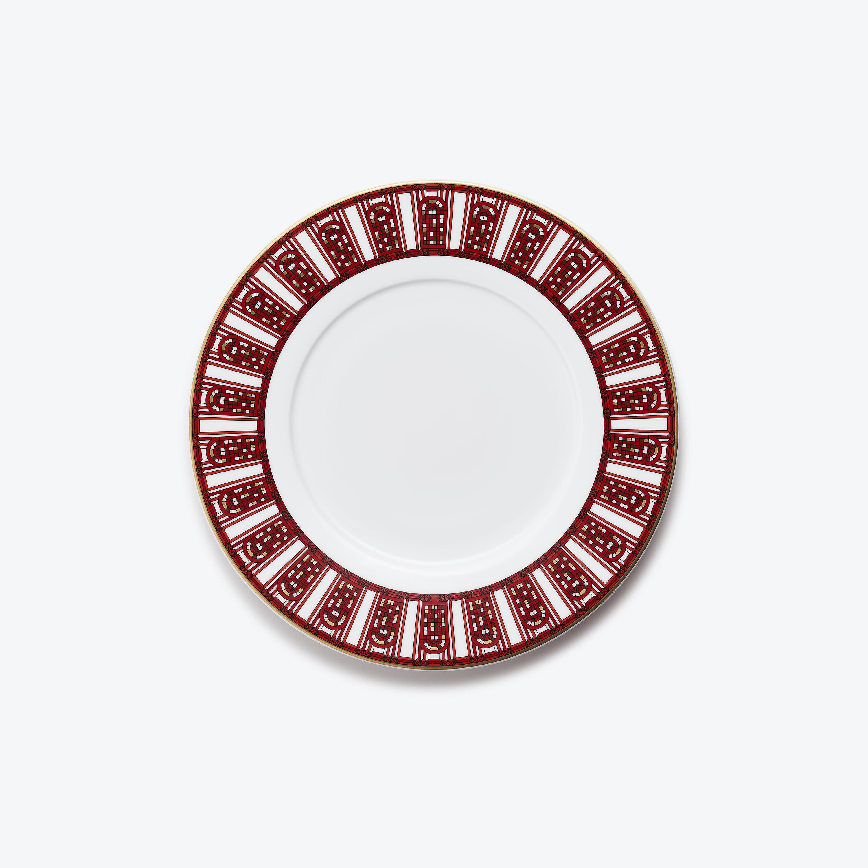 Arcadia Red Dessert Plates x2  Baccarat