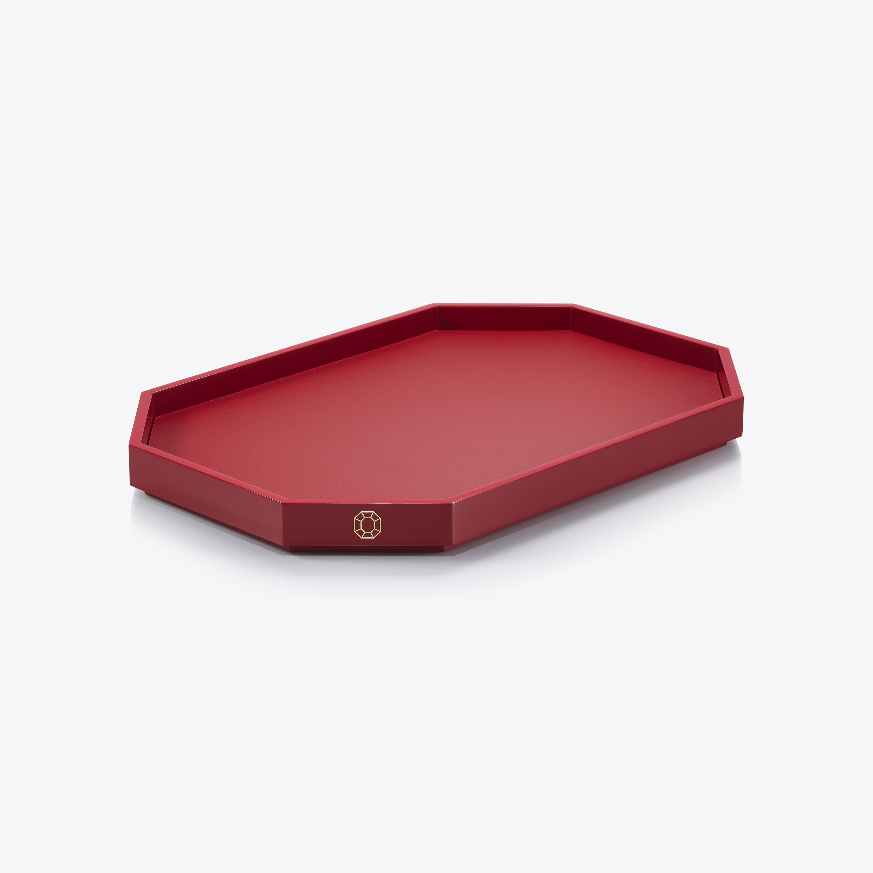 Octogone Tray M Red Baccarat