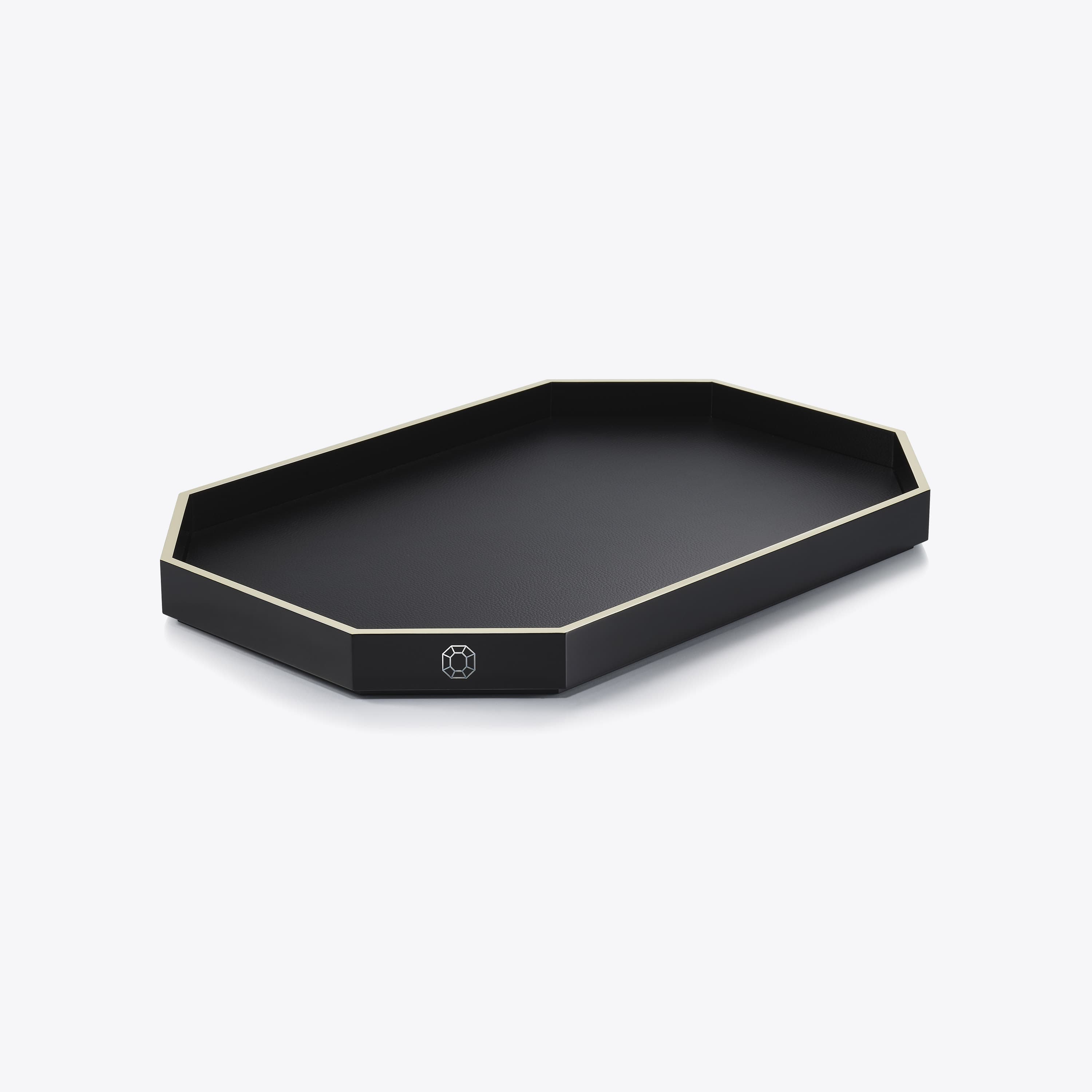 Octogone Tray M Black Baccarat