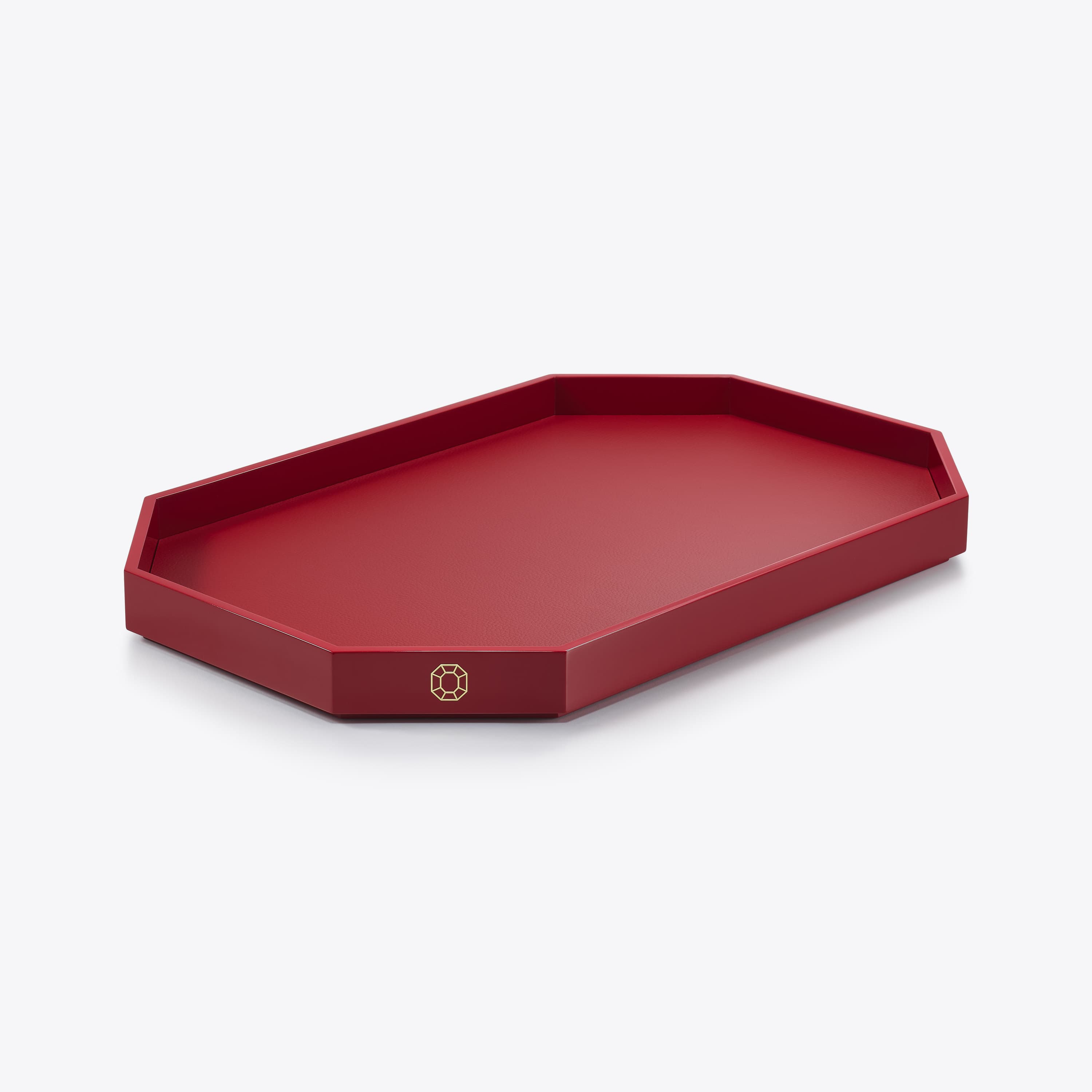 Octogone Tray L Red Baccarat